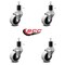 Service Caster 2 Inch Thermoplastic Rubber Wheel 1-7/8 Inch Expanding Stem Caster SCC, 4PK SCC-EX05S210-TPRS-178-4 - alternate 3
